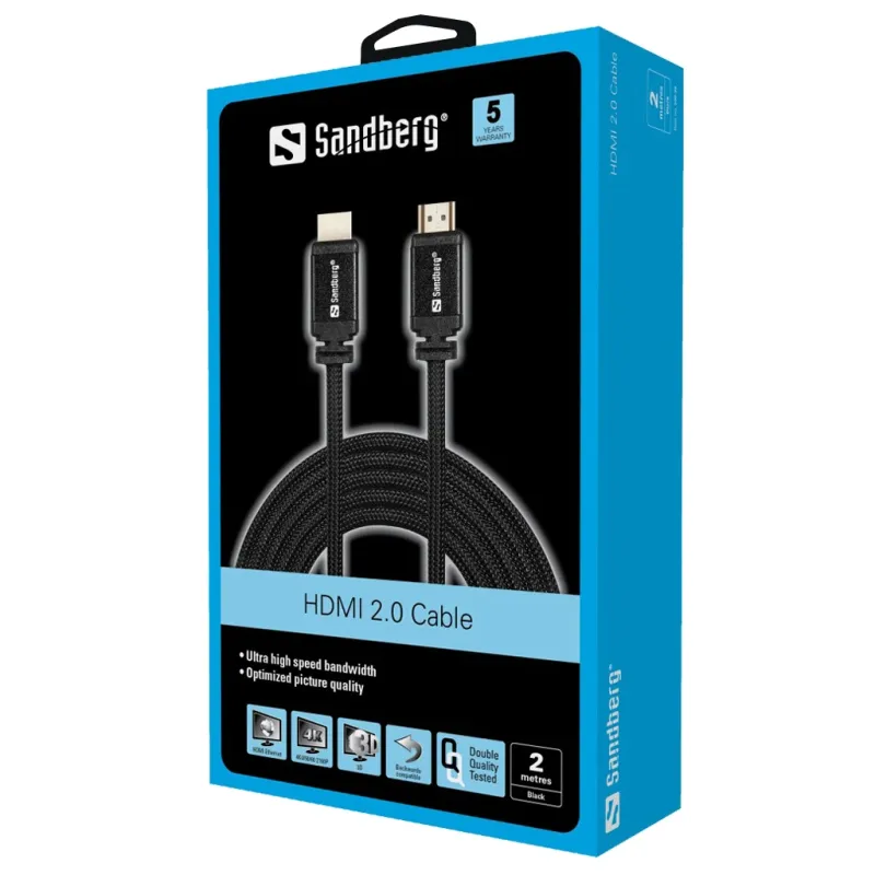 Sandberg 508-98 HDMI 2.0 19M-19M cable, 2M