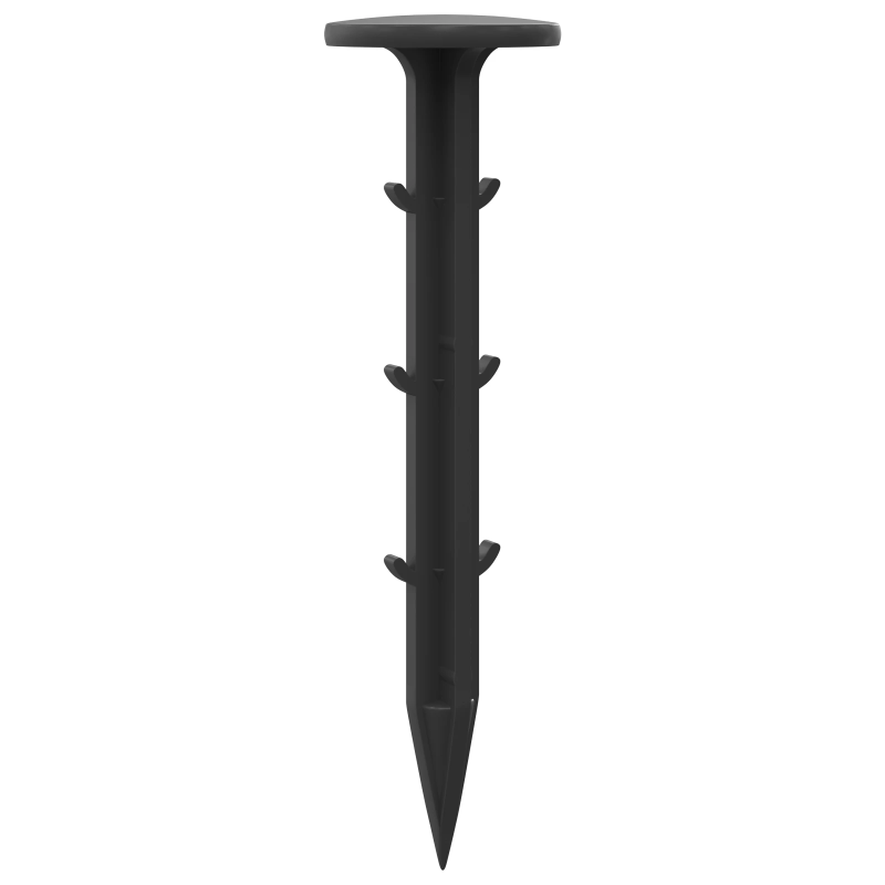 vidaXL Plastmasas tapas 500 pcs Melna DIA3 x 11 cm Plastmasa