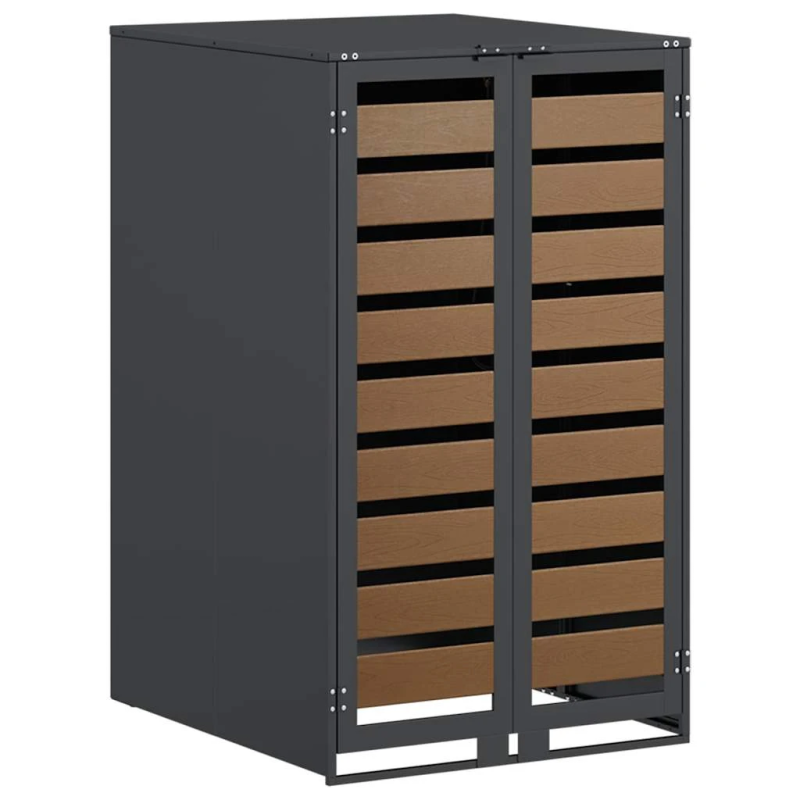 vidaXL Riteņu konteinera uzglabāšana ar gāzes pacelšanas vāku 240L konteineram