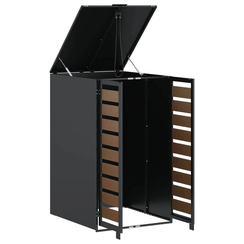 vidaXL Riteņu konteinera uzglabāšana ar gāzes pacelšanas vāku 240L konteineram