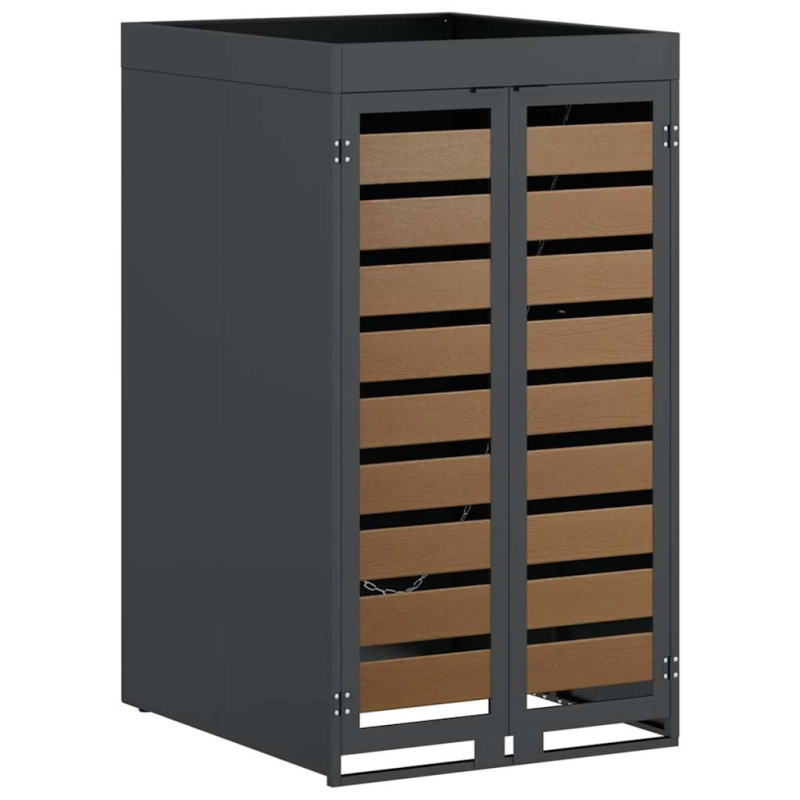 vidaXL Riteņu konteinera uzglabāšana ar stādītāja jumtu 240L konteineram