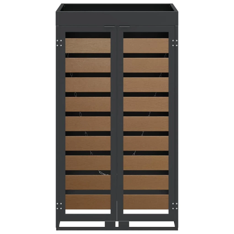 vidaXL Riteņu konteinera uzglabāšana ar stādītāja jumtu 240L konteineram