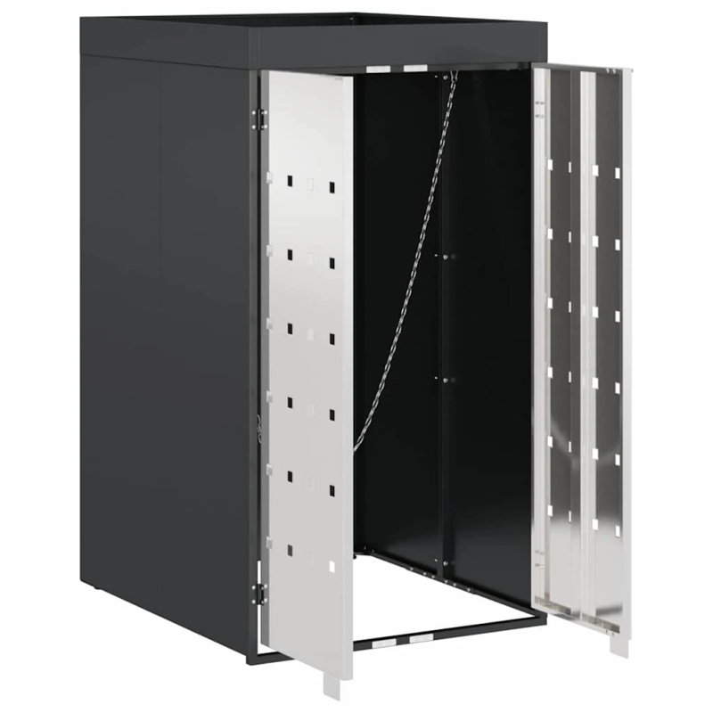 vidaXL Riteņu konteinera uzglabāšana ar stādītāja jumtu 240L konteineram