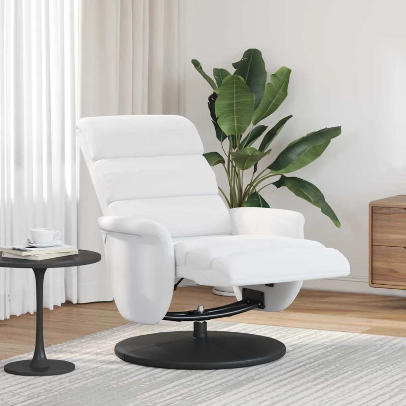 vidaXL Atzveltnes krēsls Balts 98 x 71 x 106 cm PU