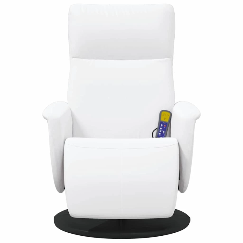 vidaXL Masāžas atzveltnes krēsls Balts 71 x 90 x 105 cm Mākslīgā āda