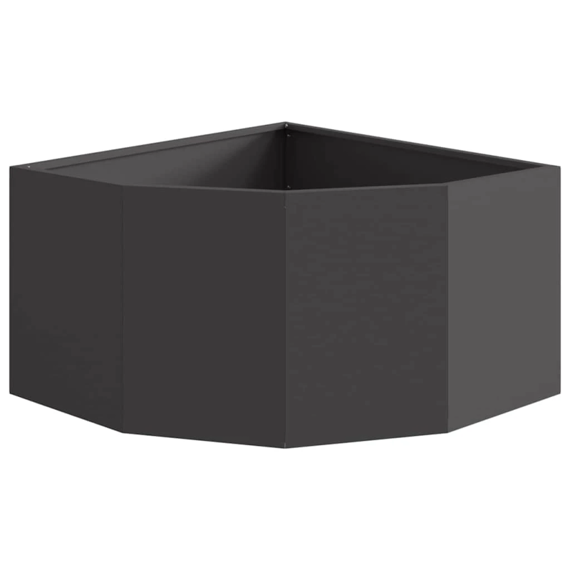 vidaXL Stūra stādītājs Melna 60 x 60 x 35 cm Tērauds