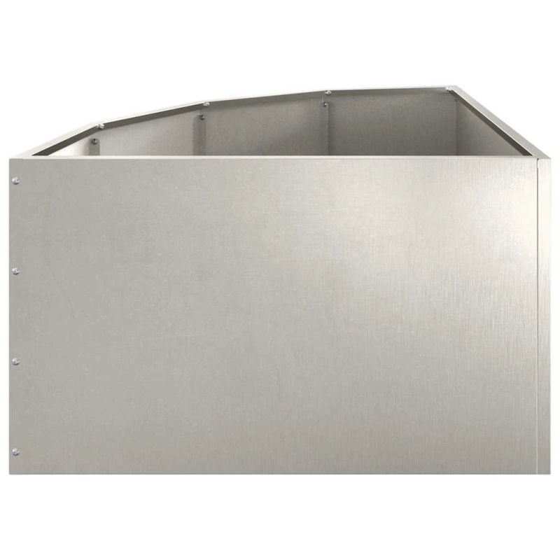 vidaXL Stūra stādītājs Sudraba 60 x 60 x 35 cm Nerūsējošs tērauds