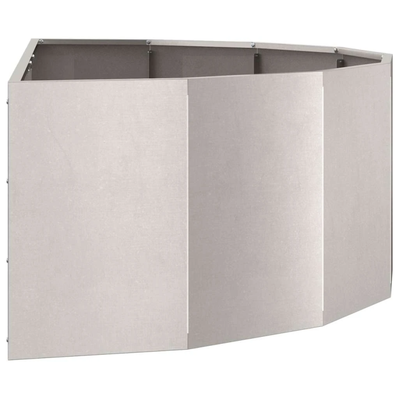 vidaXL Puķu kaste Sudraba 120 x 60 x 35 cm Nerūsējošs tērauds