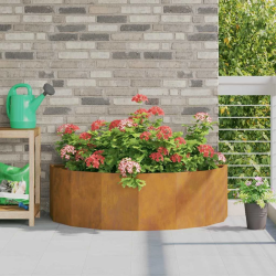 vidaXL Puķu kaste Rūsa 120 x 60 x 35 cm Novecināts tērauds