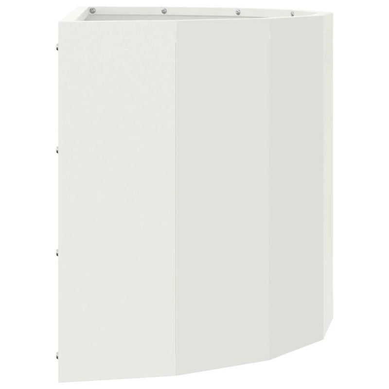 vidaXL Puķu kaste Balts 60 x 30 x 35 cm Tērauds