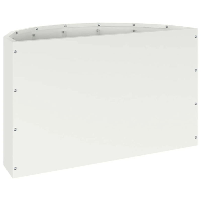 vidaXL Puķu kaste Balts 60 x 30 x 35 cm Tērauds