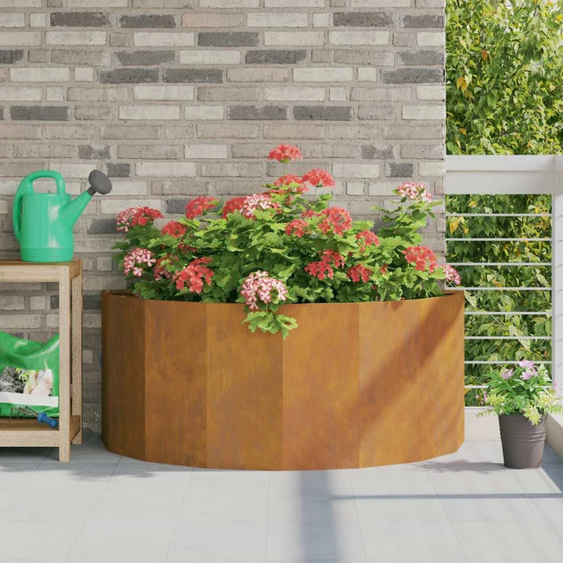 vidaXL Puķu kaste Rūsa 120 x 60 x 50 cm Novecināts tērauds