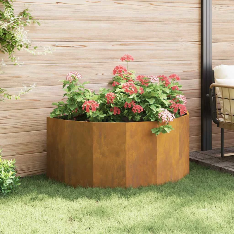 vidaXL Puķu kaste Rūsa 120 x 60 x 50 cm Novecināts tērauds