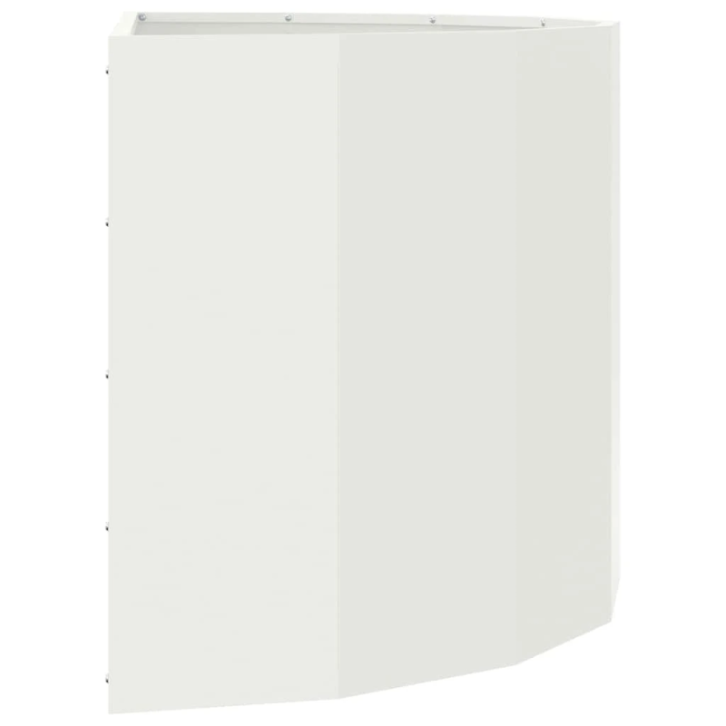 vidaXL Puķu kaste Balts 90 x 45 x 50 cm Tērauds