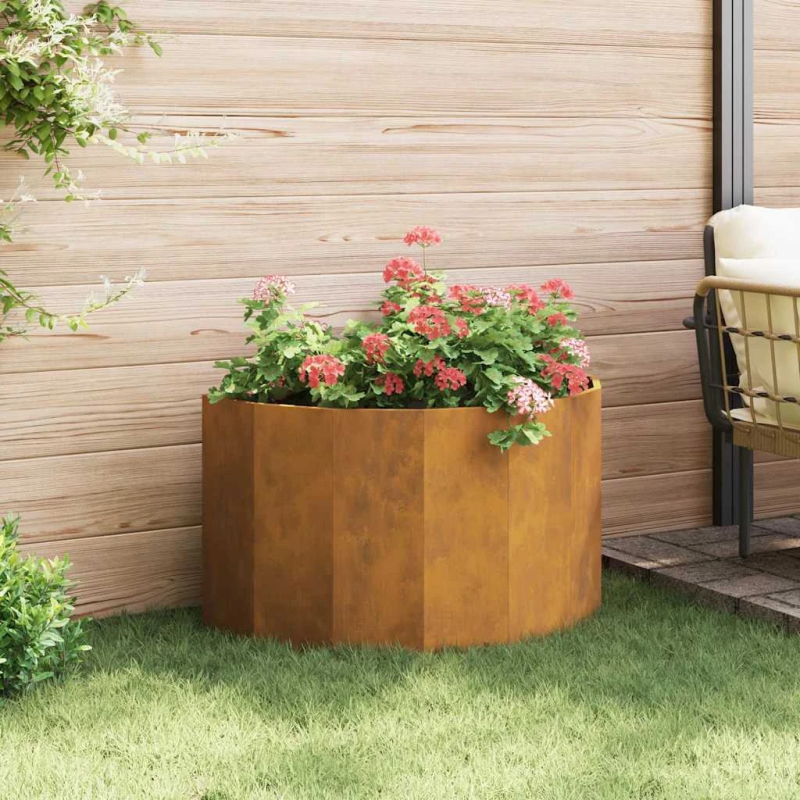 vidaXL Puķu kaste Rūsa 90 x 45 x 50 cm Novecināts tērauds