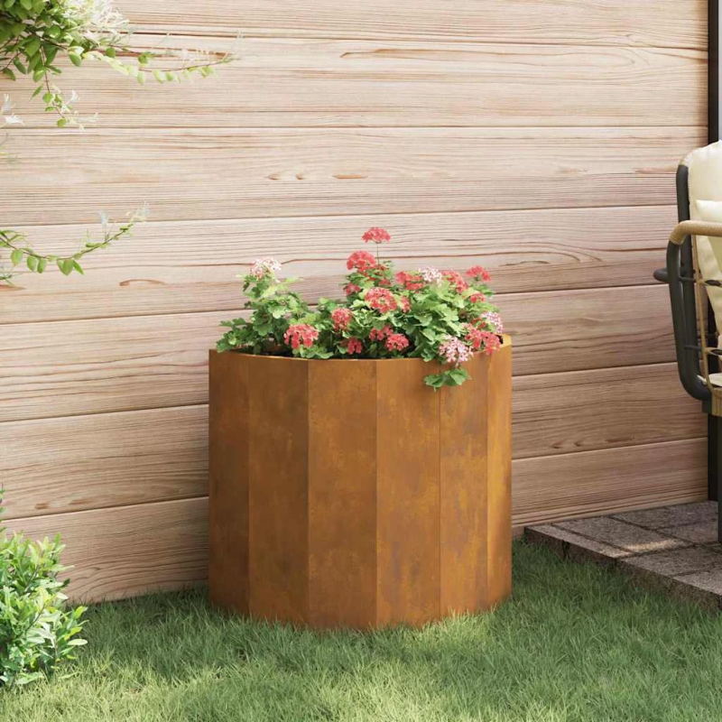 vidaXL Puķu kaste Rūsa 60 x 30 x 50 cm Novecināts tērauds