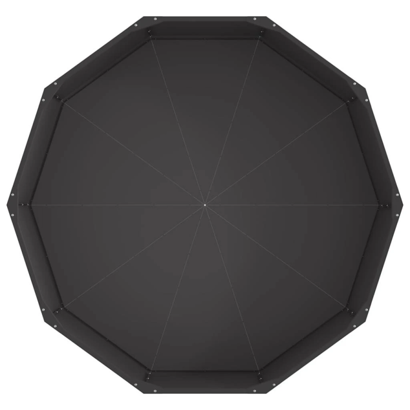 vidaXL Puķu kaste Melna 120 x 120 x 35 cm Tērauds