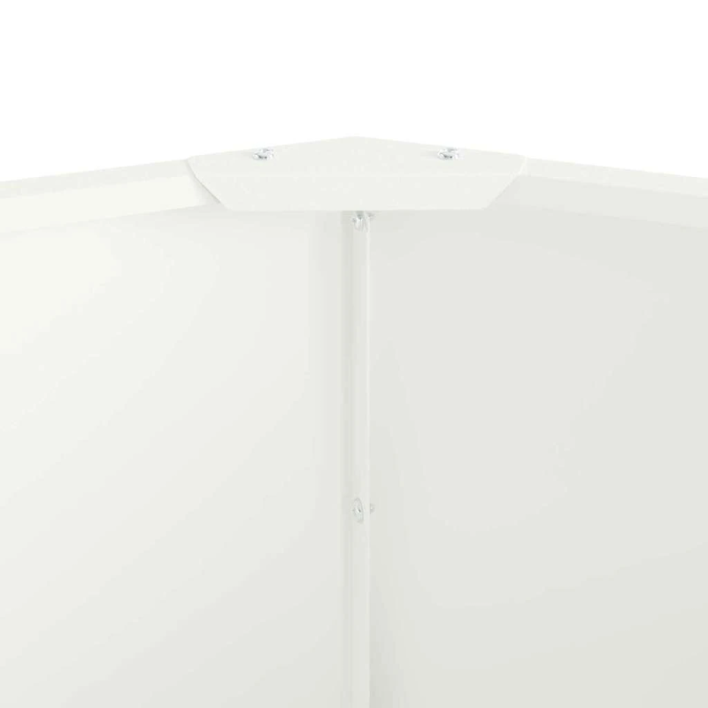 vidaXL Puķu kaste Balts 120 x 120 x 35 cm Tērauds