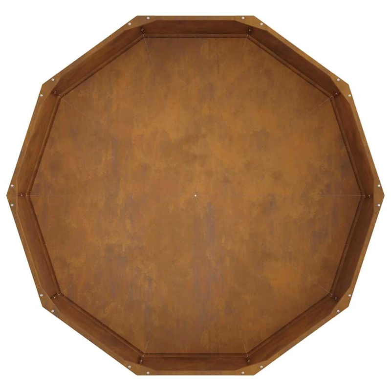 vidaXL Puķu kaste Rūsa 120 x 120 x 35 cm Novecināts tērauds