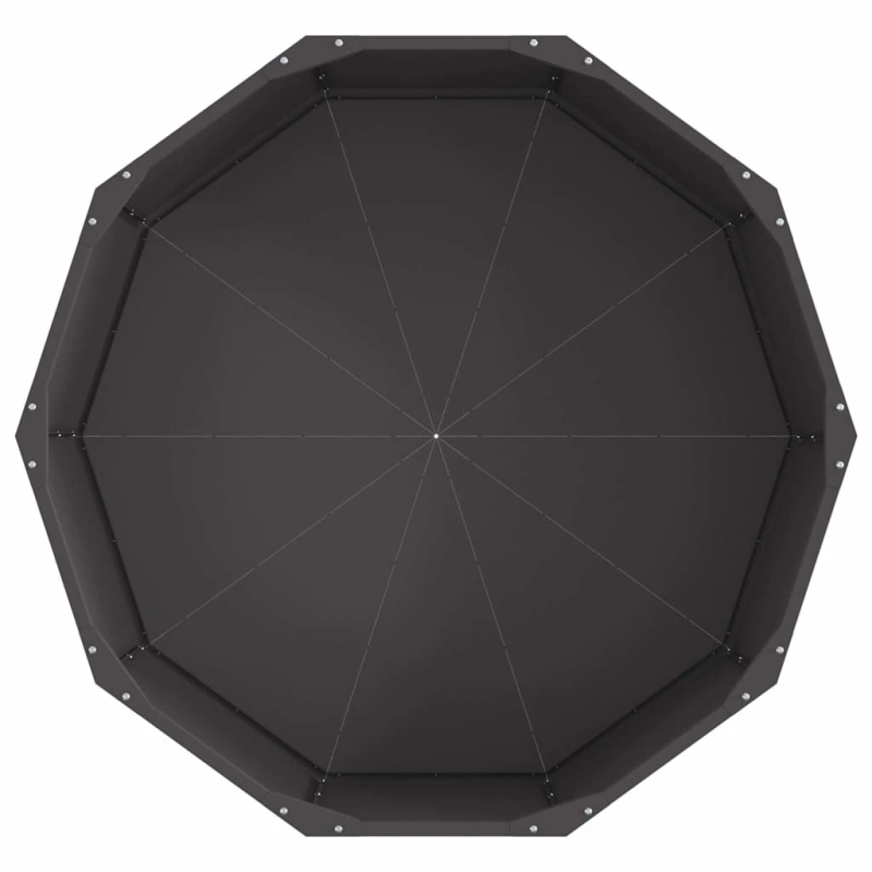 vidaXL Puķu kaste Melna 90 x 90 x 35 cm Tērauds