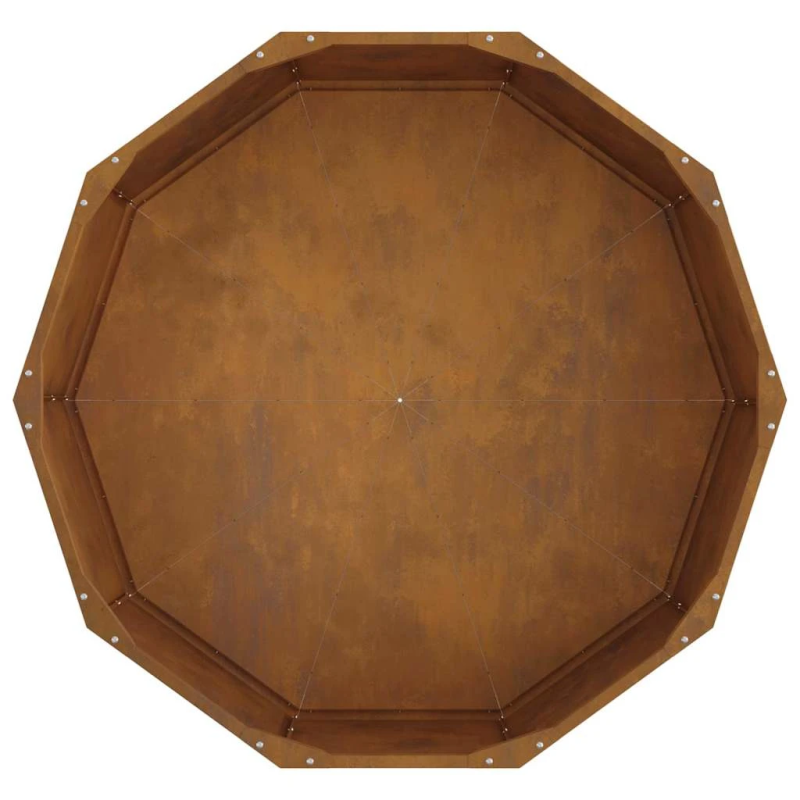 vidaXL Puķu kaste Rūsa 90 x 90 x 35 cm Novecināts tērauds