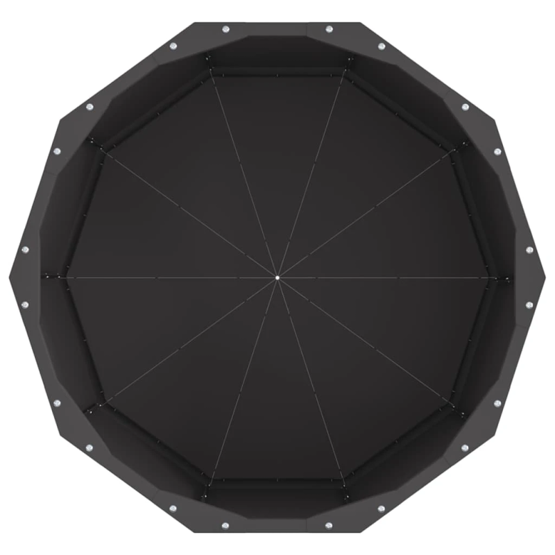 vidaXL Puķu kaste Melna 60 x 60 x 35 cm Tērauds