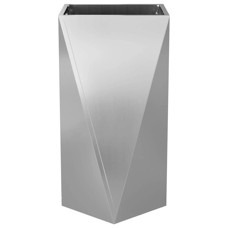 vidaXL Puķu kaste Sudraba 40 x 40 x 75 cm Cinkots tērauds