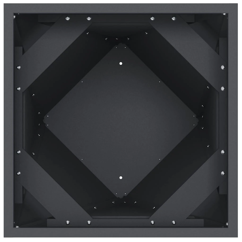 vidaXL Puķu kaste 2 pcs Antracīts 50 x 50 x 75 cm Tērauds