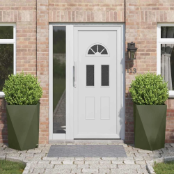 vidaXL Puķu kaste 2 pcs Olīvu zaļš 50 x 50 x 75 cm Tērauds