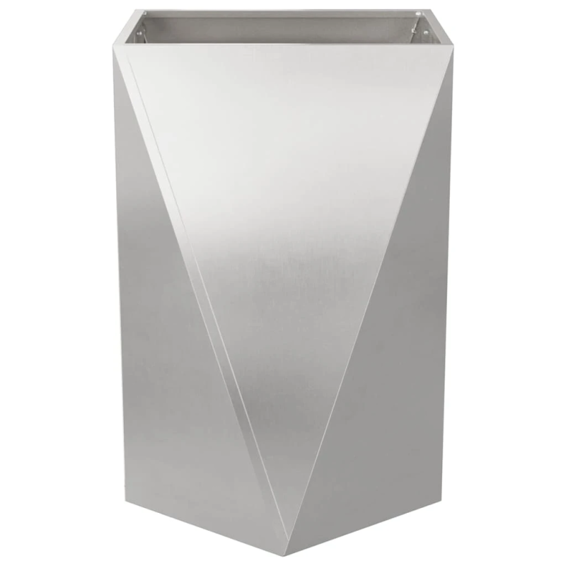 vidaXL Puķu kaste 2 pcs Sudraba 50 x 50 x 75 cm Nerūsējošs tērauds