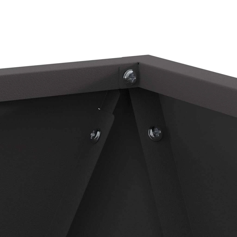 vidaXL Puķu kaste Melna 30 x 30 x 30 cm Tērauds