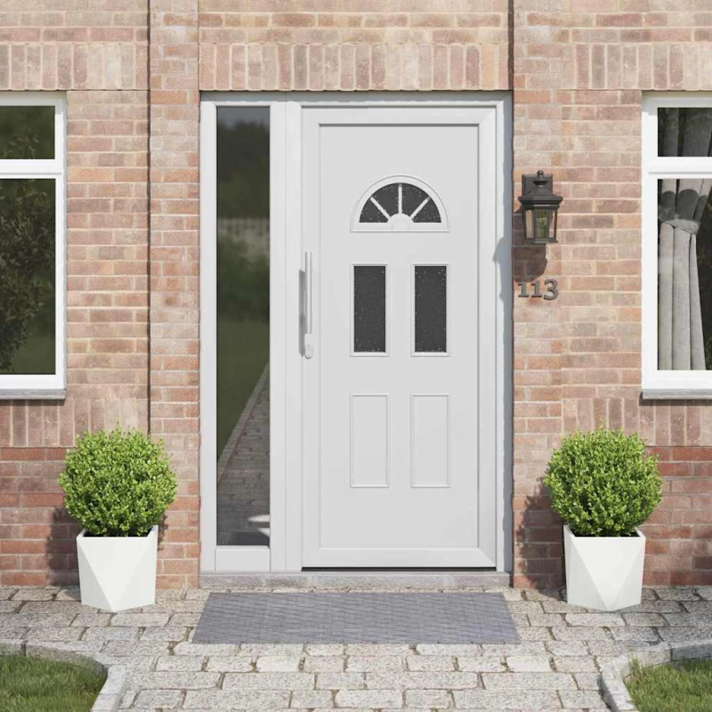 vidaXL Puķu kaste 2 pcs Balts 30 x 30 x 30 cm Tērauds