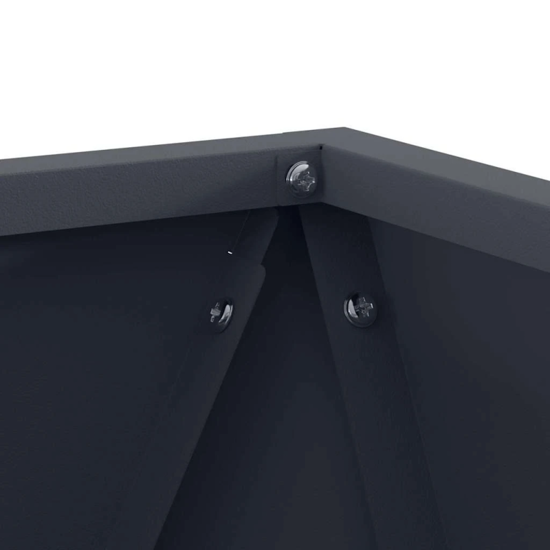 vidaXL Puķu kaste Antracīts 30 x 30 x 30 cm Tērauds