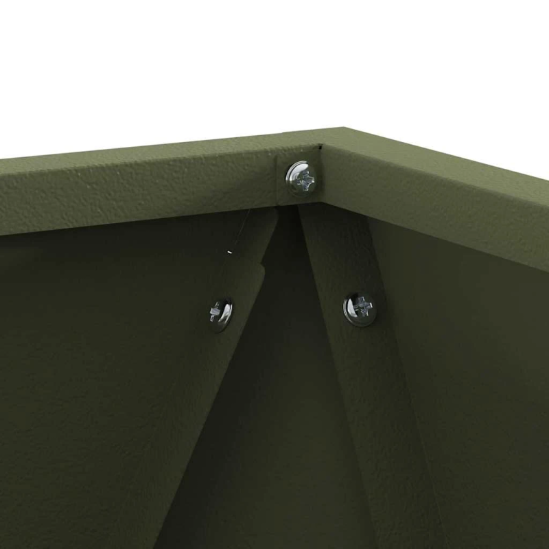 vidaXL Puķu kaste Olīvu zaļš 30 x 30 x 30 cm Tērauds