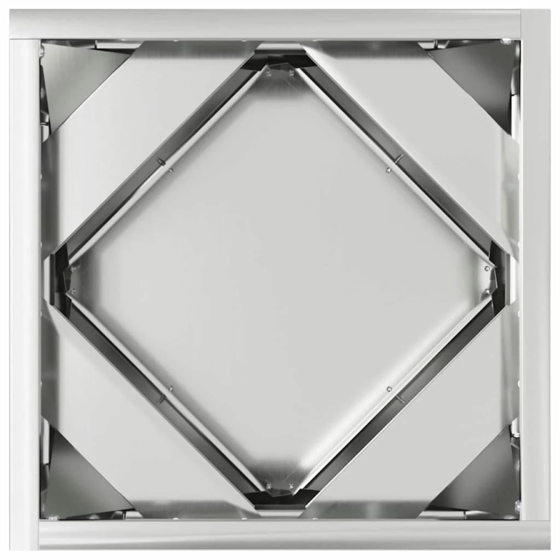 vidaXL Puķu kaste Sudraba 30 x 30 x 30 cm Cinkots tērauds