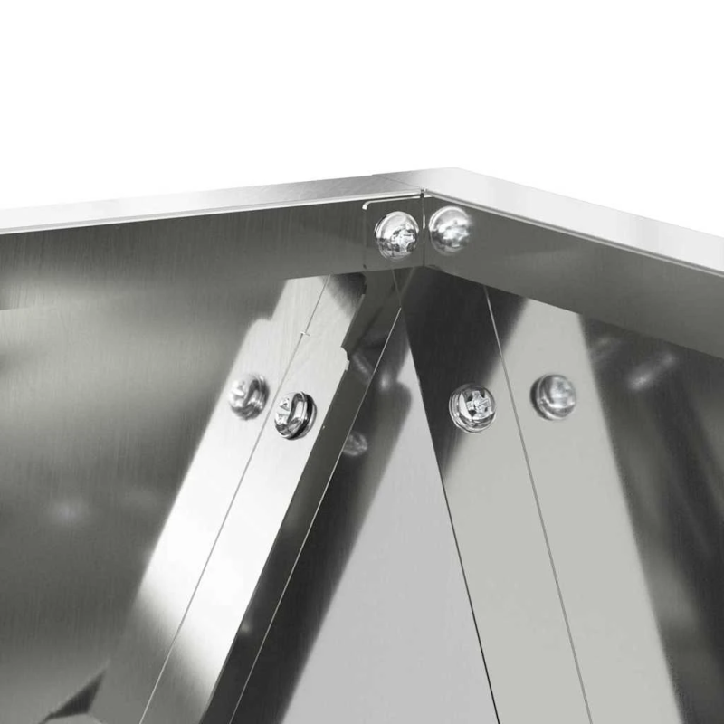 vidaXL Puķu kaste Sudraba 30 x 30 x 30 cm Cinkots tērauds