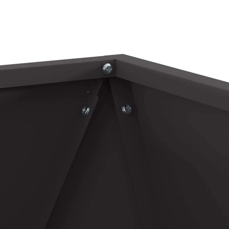 vidaXL Puķu kaste Melna 40 x 40 x 40 cm Tērauds