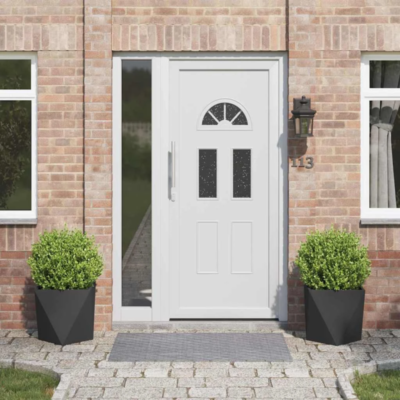 vidaXL Puķu kaste 2 pcs Melna 40 x 40 x 40 cm Tērauds