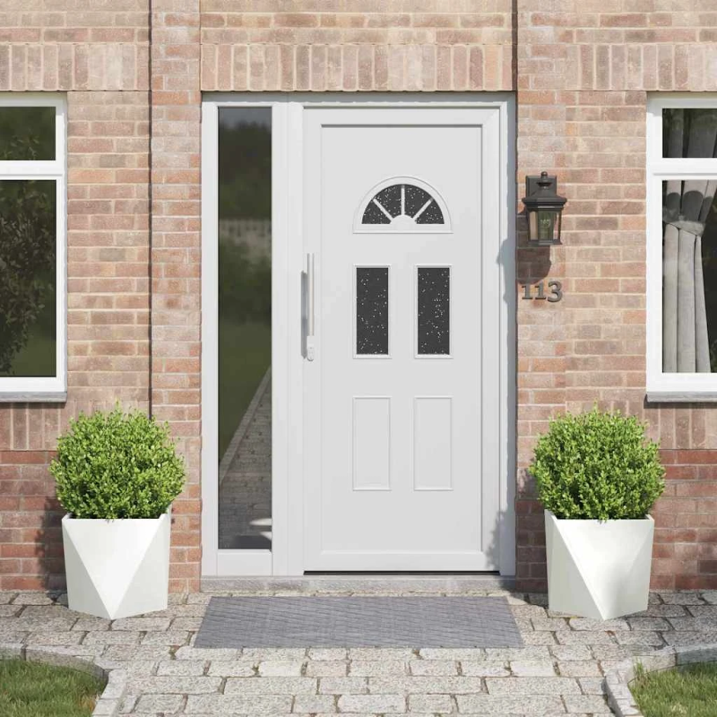 vidaXL Puķu kaste 2 pcs Balts 40 x 40 x 40 cm Tērauds