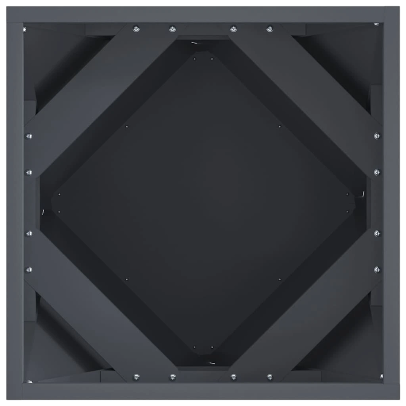 vidaXL Puķu kaste 2 pcs Antracīts 40 x 40 x 40 cm Tērauds