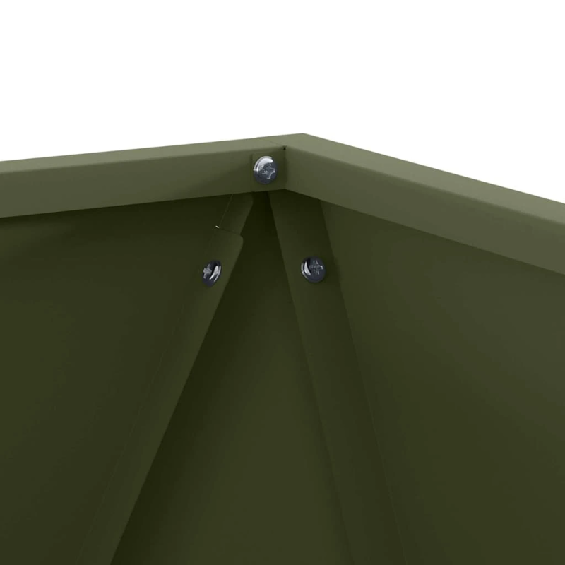 vidaXL Puķu kaste Olīvu zaļš 40 x 40 x 40 cm Tērauds