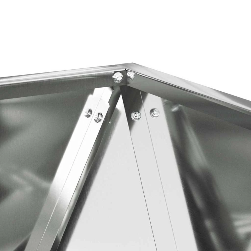 vidaXL Puķu kaste Sudraba 40 x 40 x 40 cm Cinkots tērauds