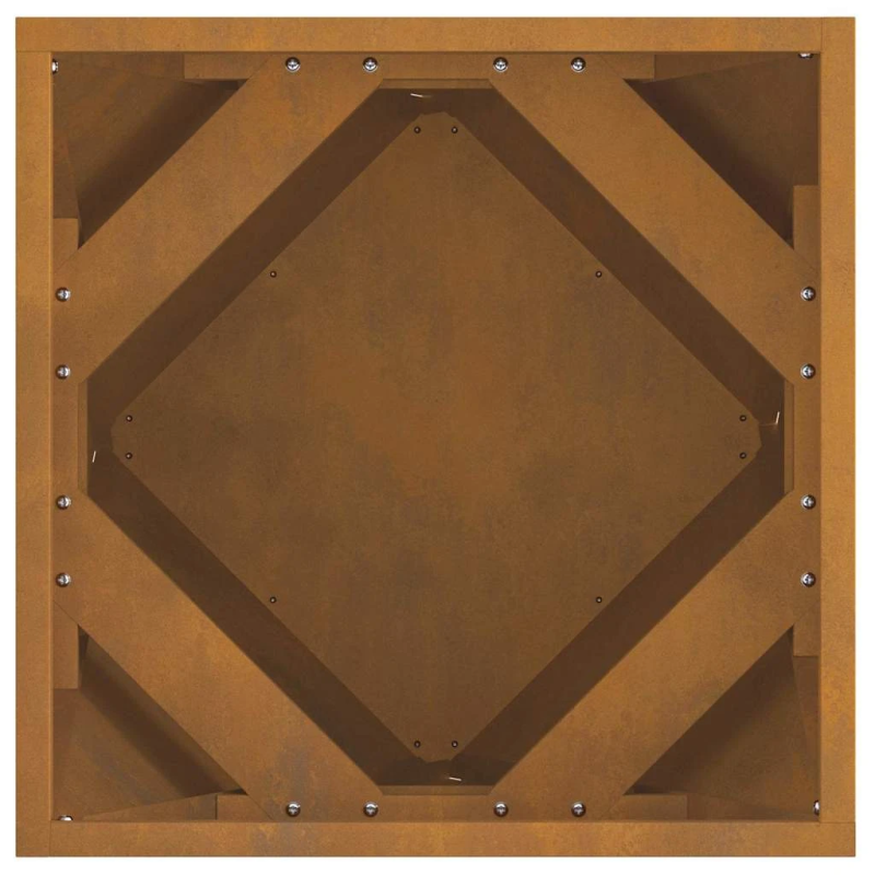 vidaXL Puķu kaste Rūsa 40 x 40 x 40 cm Novecināts tērauds