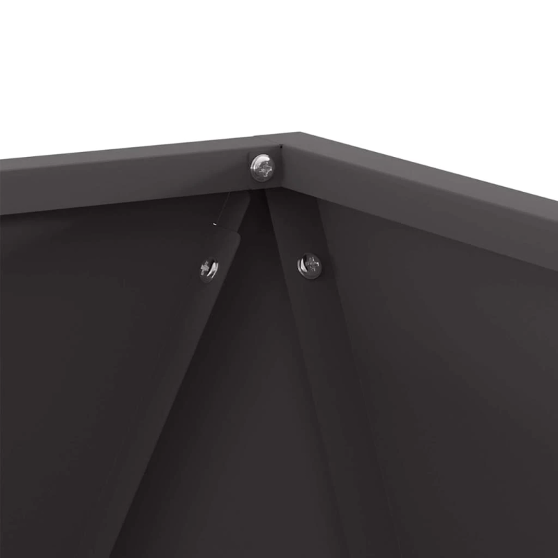 vidaXL Puķu kaste Melna 50 x 50 x 50 cm Tērauds