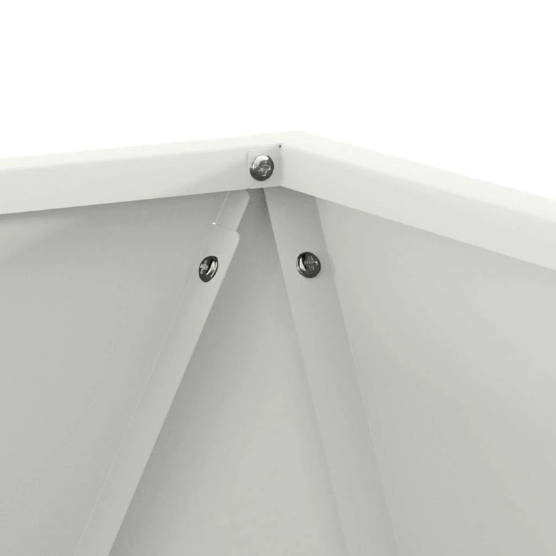 vidaXL Puķu kaste Balts 50 x 50 x 50 cm Tērauds