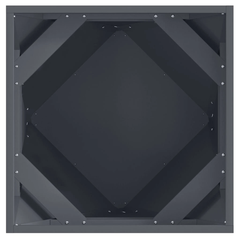 vidaXL Puķu kaste 2 pcs Antracīts 50 x 50 x 50 cm Tērauds