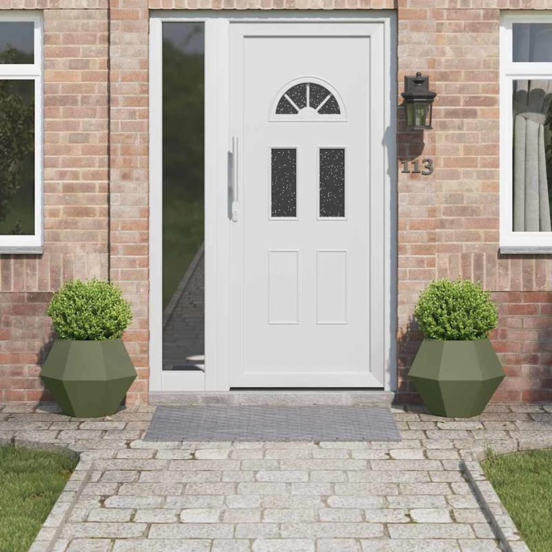 vidaXL Puķu kaste 2 pcs Olīvu zaļš 50 x 50 x 40 cm Tērauds