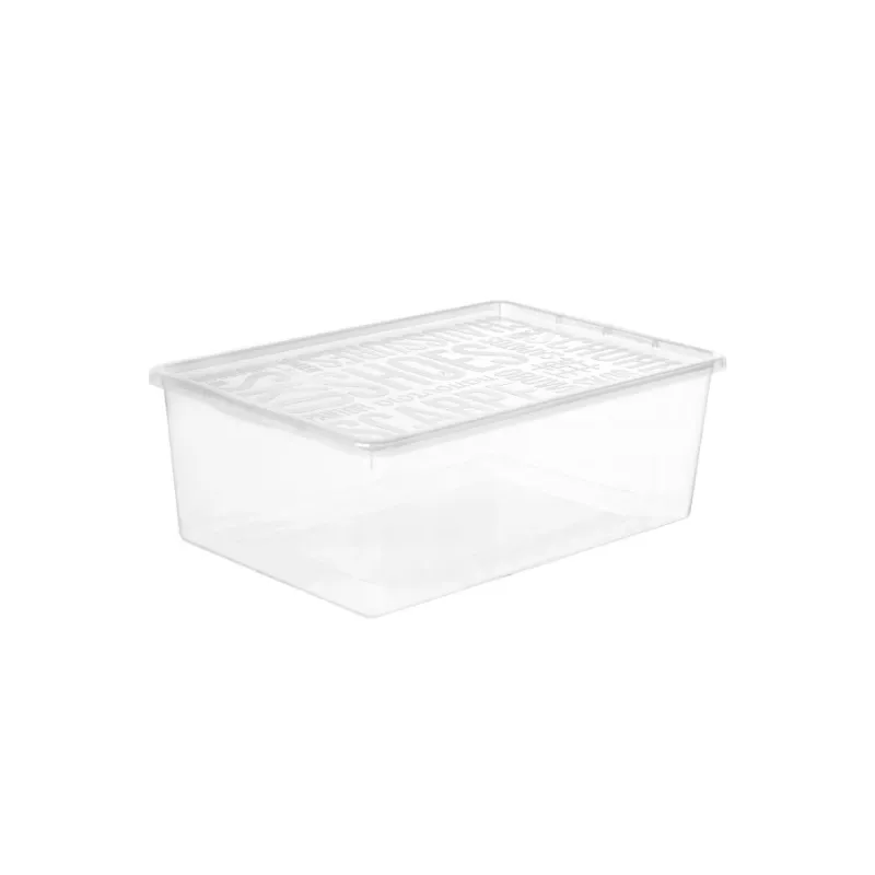 Uzglabāšanas kaste ar vāku Plast Team, 9.5 l, caurspīdīga krās., 25.8 x 39 x 13.3 cm