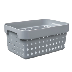 Groziņš Seoul 26x18x13cm plastmasas, pelēks