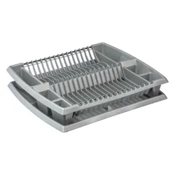 Dish Drainer with Tray, Grey